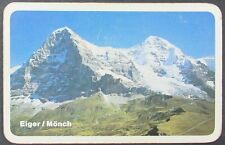 Eiger Monch Bernese Alps Switzerland Scenic View Single Swap Playing Card  picture