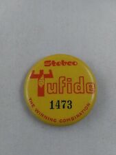 Vintage Stebco TULFIDE Advertising pin button pinback Caveman Logo Style *EE91 picture