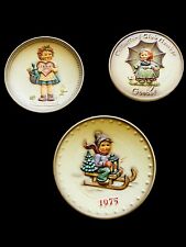 Hummel Goebel Lot of 3 Plates “Valentine Joy” Collector Club & Ride into Christm picture