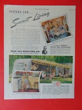 1947 TRAILER COACH MANUFACTURERS ASSN. SMART LIVING art print ad picture