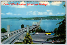 c1960s Lake Washington Floating Bridge Lake Washington Vintage Postcard picture