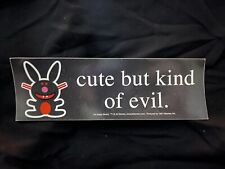 Vintage Y2k Happy Bunny bumper Sticker Cute But Kind Of Evil picture