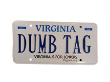 Virginia DMV Tag 400th Anniversary License Plate Expired DUMB TAG Specialty Rare picture