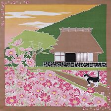 Tama's Walk JAPANESE Cotton Wrapping Cloth FUROSHIKI Scarf Tapestry 50x50cm NO9 picture