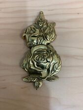 Vintage Solid Brass Ornate Rose Decal Wall,Door,Draw & Furniture Decor picture