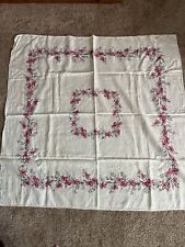 vintage linen tablecloth square￼ picture