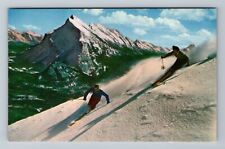 Banff-Alberta, Skiing on Mount Norquay, Vintage Postcard picture