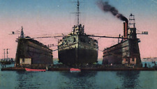SMS Thüringen in Floating Dock German Imperial Navy Battleship WWI c.1910s picture