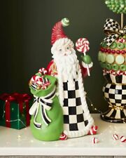 McKenzie Childs Courtly Check Candy Cottage Santa picture