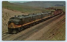 LIVINGSTON, MT Montana ~ Northern Pacific RAILWAY TRAIN c1970s Postcard picture