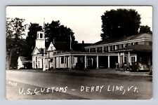 Derby Line VT-Vermont, RPPC, US Customs, Antique, Vintage Souvenir Postcard picture