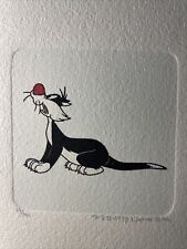 Sylvester The Cat Animation Art Limited Edition Etching WB Cels Cartoons COA I16 picture