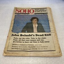 SOHO WEEKLY NEWS FINAL ISSUE March 10, 1982 JOHN BELUSHI DEATH Karla DeVito picture