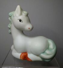 Vintage Nativity Porcelain White Horse Stable Farm Animal picture