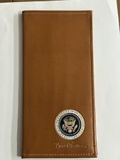 1997 Official Clinton White House Presentation Piece - Leather Bound Long Wallet picture