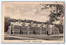 Simsbury Connecticut Postcard High School Exterior Building 1932 Vintage Antique picture