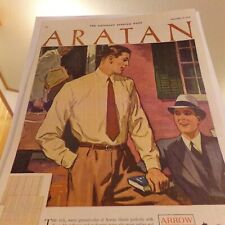 1930 Arrow Collar/ARATAN Men/Boy F/C Advertisement Handsome Man/Vintage Ad  picture