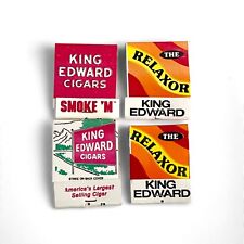 4 UNUSED VINTAGE MATCHBOOKS ADVERTISING CIGARS ~ KING EDWARD picture