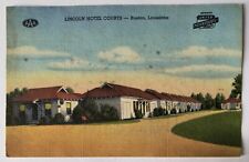 Ruston LA Louisiana Lincoln Hotel Courts Vintage 1950 Postcard L7 picture