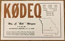 QSL Card - Waynesville, Missouri - K0DEQ - 1965 - Wm. C. 