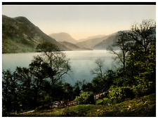 England. Lake District. Ullswater from Gowbarrow Park.  Vintage Photochrome by picture