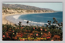 Postcard CA Laguna Beach Heisler Park Victor Hugo Inn Hotel Flowers California picture