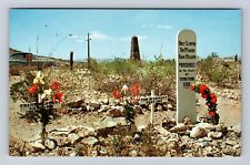 Tombstone AZ-Arizona, Graves Of Billy Clanton, Antique, Vintage Postcard picture