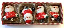 Rare Vintage Holt Howard Mini Ceramic Santa Christmas Tree Clips NIB Japan picture