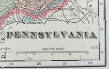 Vintage 1900 PENNSYLVANIA Map 22