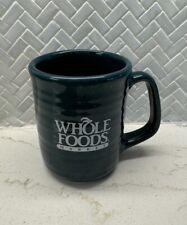 Whole Foods Market Solid Green Coffee Tea Mug Cup Diner Style M Ware Rare Item picture