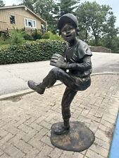 Bronze Baseball Boy Statues Lifesize (2) picture