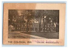 c1920's Colonial Inn Concord Massachusetts MA Frederick Sutter Advertising Card picture