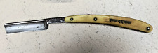 Dubl Duck Special No 1 Bresduck Solinger Germany Straight Razor Vtg Gold Handle  picture