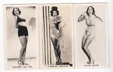 3 1938 Beautiful Film Star Cards DOLORES DEL RIO  FLORENCE DESMOND DALLAS DEXTER picture