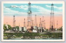 Vtg Post Card Oil Field, Oklahoma City, Oklahoma G194 picture