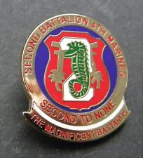 US MARINE CORPS 2nd BATTALION 4th MARINES LAPEL PIN BADGE 1 INCH picture