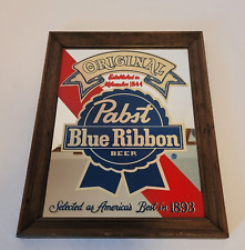 Vintage Original Pabst Blue Ribbon Beer Mirror Sign Selected As America’s Finest picture