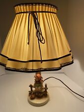 GOEBEL HUMMEL JUST RESTING LITTLE GIRL ON FENCE 12”LAMP W/ORIGINAL SHADE #225/I picture