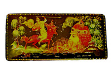 Vintage Russian Lacquer Box Ruslan by Niklaev Palekh picture