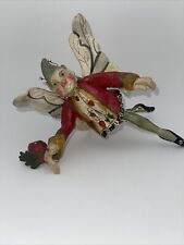 1989  Vintage House of Hatten Ornament Strawberry Fairy Elf Cupboard Keeper picture