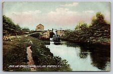 Black Line Steamer Leaving Lock Lake Hopatcong New Jersey NJ c1910 Postcard picture