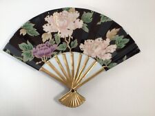 Fitz and Floyd Cloisonne Peony fan plate black picture
