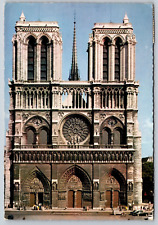 Postcard Paris France Notre Dame Cathedral Posted 4x6 picture