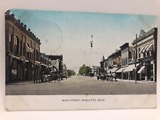Postcard Main Street Marlette Michigan Posted 1908 picture