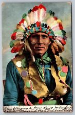 Native American Indian Chief  Postcard - Undivided Back - Posted 1906 New York picture