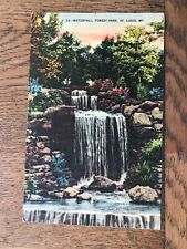 Waterfall Forest Park St Louis Missouri Postcard picture