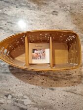Longaberger “Row Your Boat” Decoratice Basket w/ 2 Dividers & Plastic Protector  picture