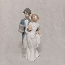 Lladro Wedding Bells Figurine Couple 6164 - Corsage Missing picture