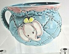 Vintage Ardco Blue Baby Planter Cup Animals Japan Ceramic 1950 Decorative picture