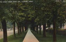 The Shady Walk Eight Avenue Clinton Iowa 1908 Postcard picture